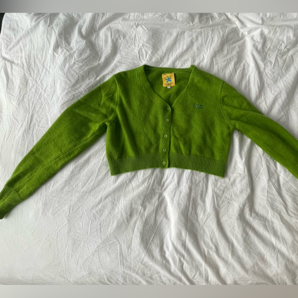 UNIF green cropped cardigan💚